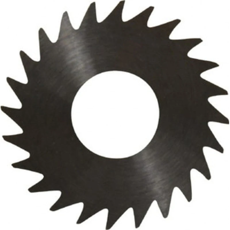 RobbJack 1 x 0.014, 3/8 Arbor, 24-Tooth Solid Carbide Slitting & Slotting Saw Uncoated, RH Cut, Straight Teeth, Conca...